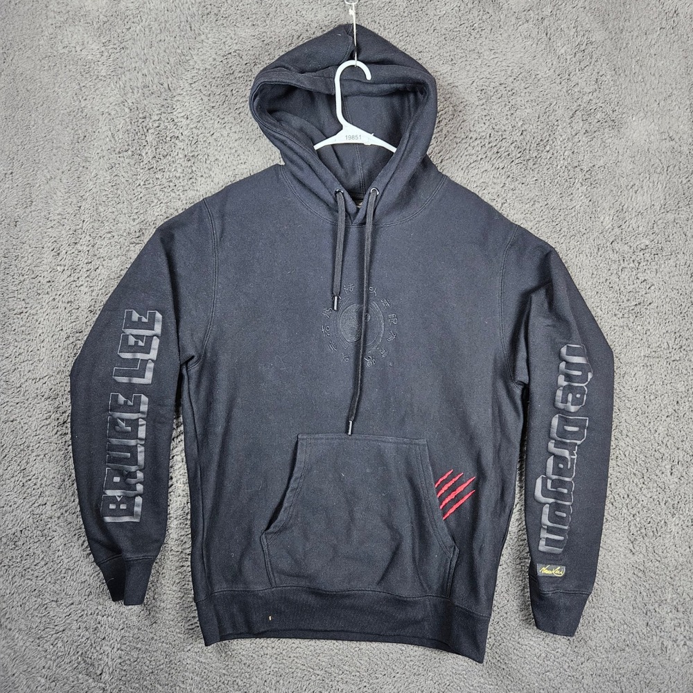 Shoe Palace Bruce Lee Enter the Dragon Black Puff Print Hoodie Mens‎ Large 2023